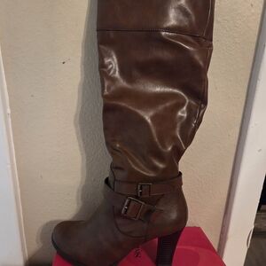 Style & Co. Brown Heeled Boots
